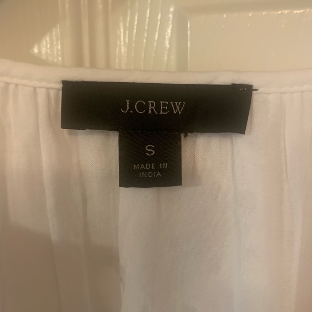 J Crew White Smocked Waist Eyelet Dress - S - Picture 3 of 3